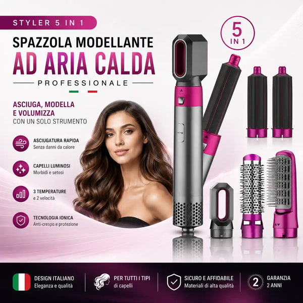 Multistyler Pro 5 in 1 β Spazzola Modellante ad Aria Calda