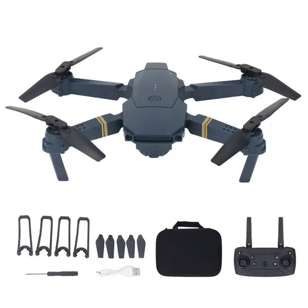Drone Quadricottero Pieghevole 4K HD con Wi-Fi, Altezza Fissa e Telecomando