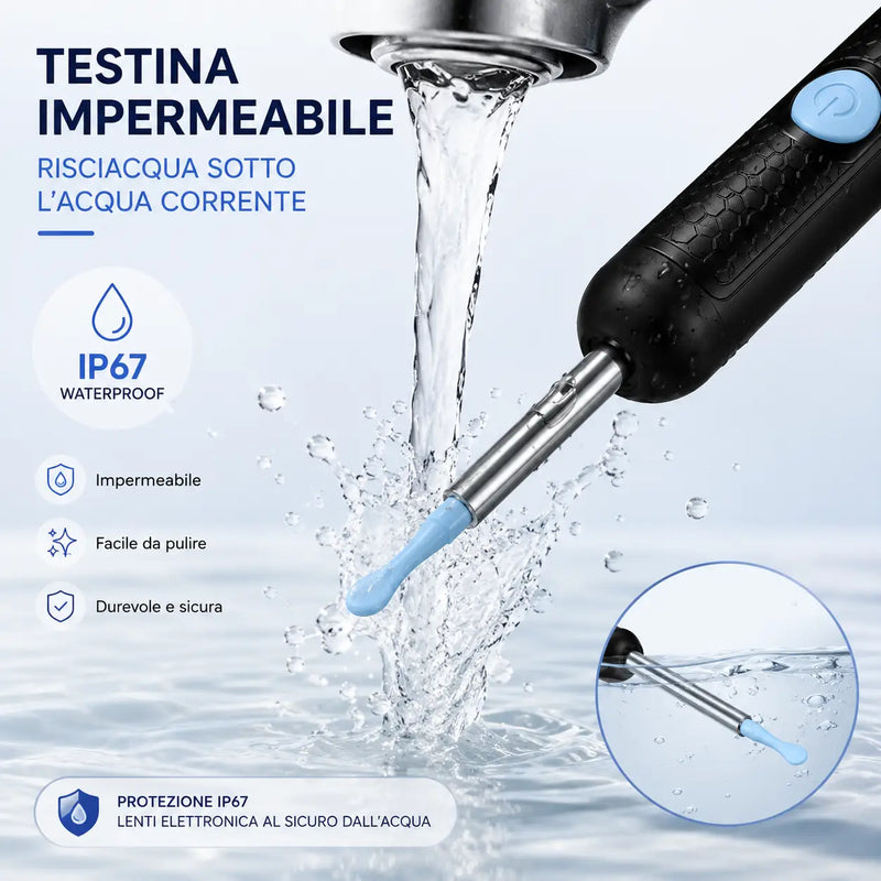 Testina impermeabile — risciacqua sotto l'acqua corrente