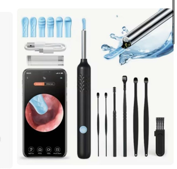 Pulitore Orecchie con Telecamera Wi-Fi 1080P