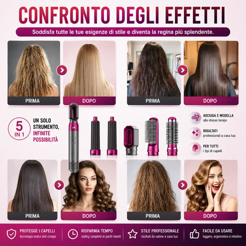 Multistyler Pro 5 in 1 — Spazzola Modellante ad Aria Calda