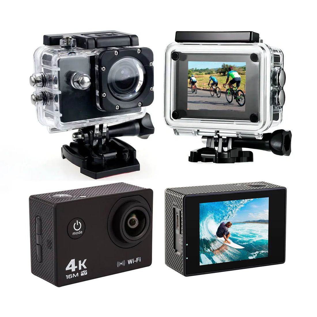 Action Camera 4K Ultra HD — Impermeabile 30M con WiFi